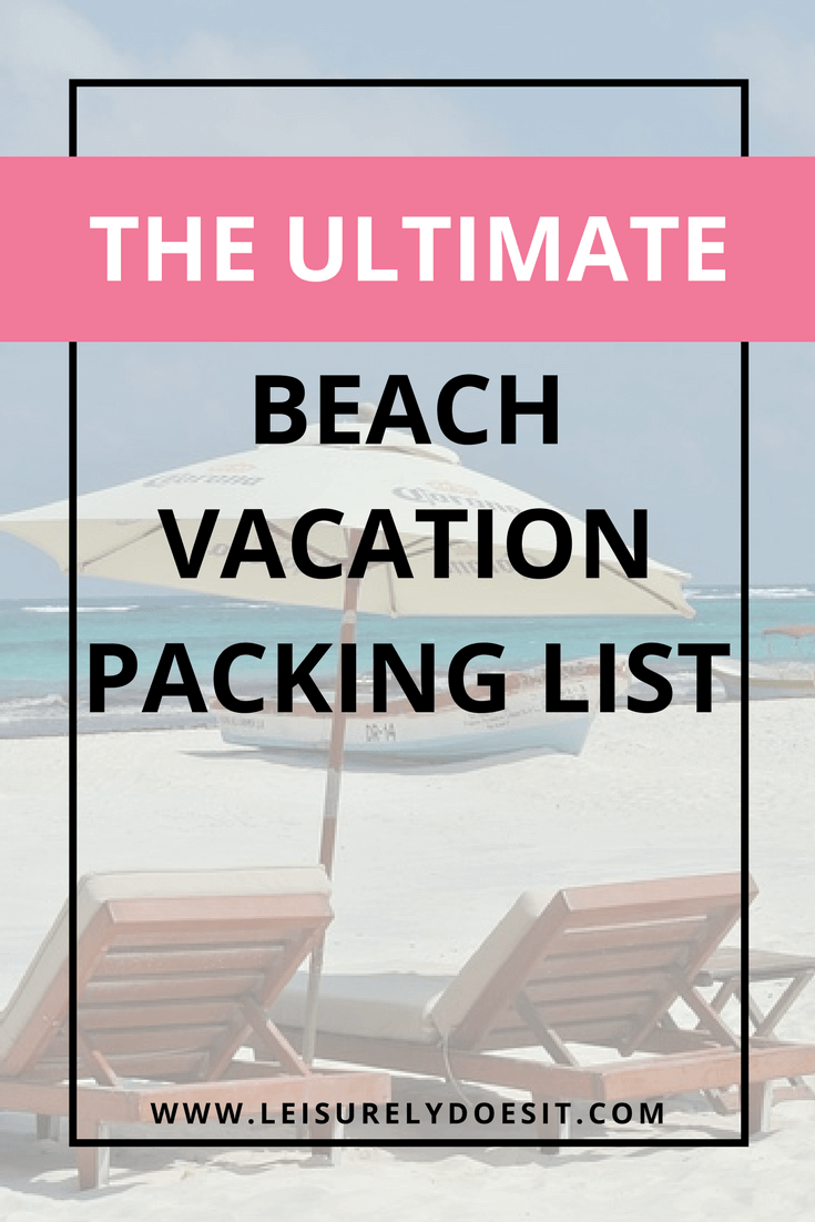 There're lots of things you should pack for your beach vacation besides swimsuits. Click here to download this free beach vacation packing list printable for you and your family. #packinglist #packing #vacation #vacationtips #beachvacation