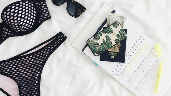 Ensure you pack travel essentials like your passport for a vacation.