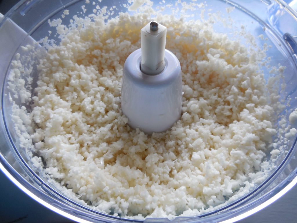 Cauliflower in food processor