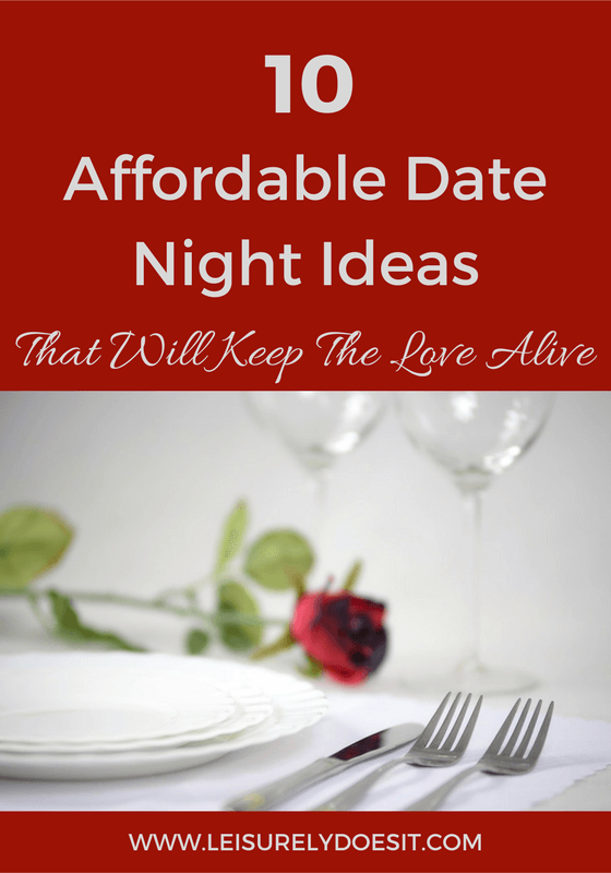 A list of ten affordable, yet romantic, ways to enjoy date night.