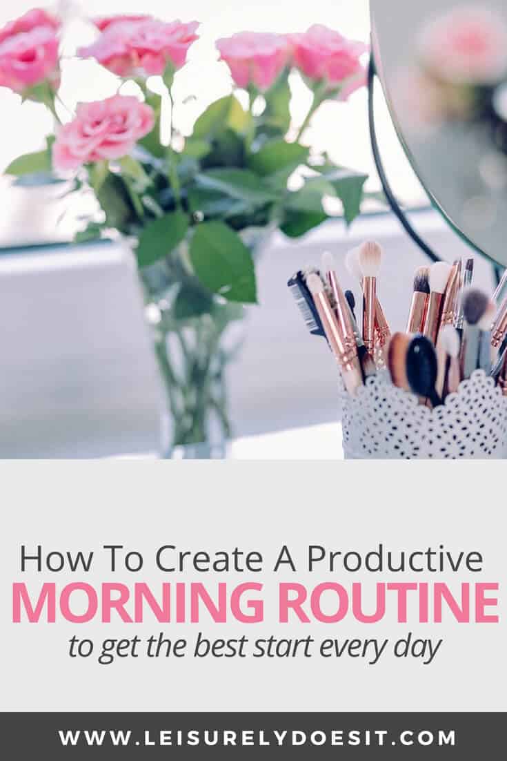 Free printable productive morning routine checklist