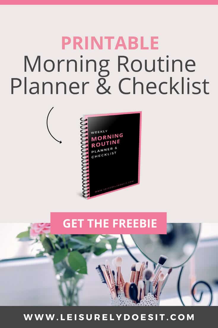 Free printable productive morning routine checklist