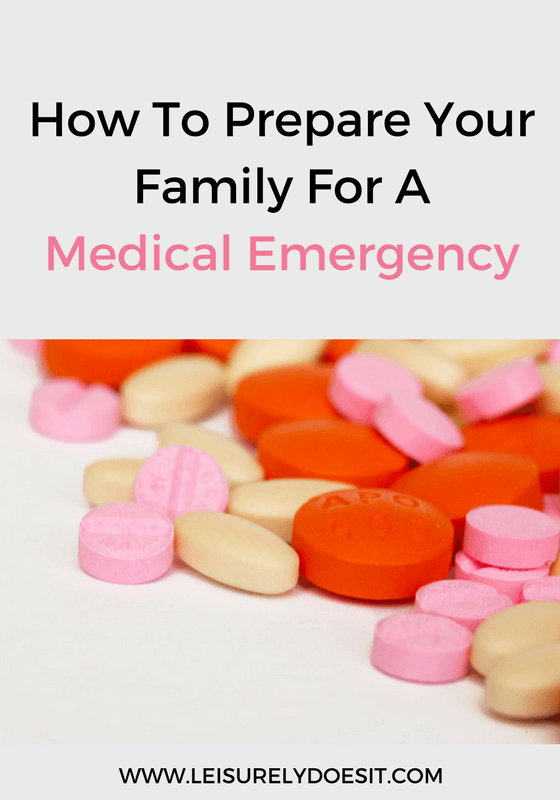 You probably don't think about it but a medical emergency can happen at any time. Follow this guide to prepare you and your family if one should occur.