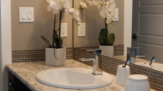 Bathroom Vanity— Places where multiple people get ready in a hurry become clutter hotspots.