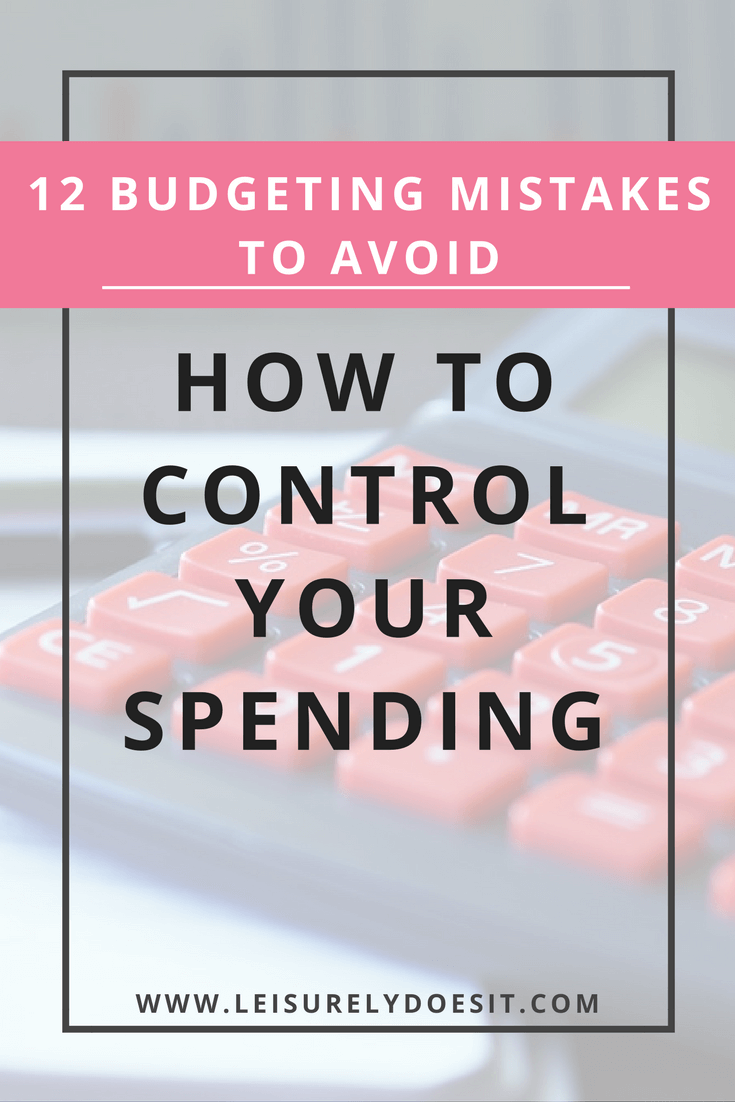 If you can avoid these twelve budgeting mistakes, you will be well on your way to successfully managing your money and maintaining your financial plan. Click for simple tips for beginners to cut back monthly spending and finally save money. via leisurelydoesit.com