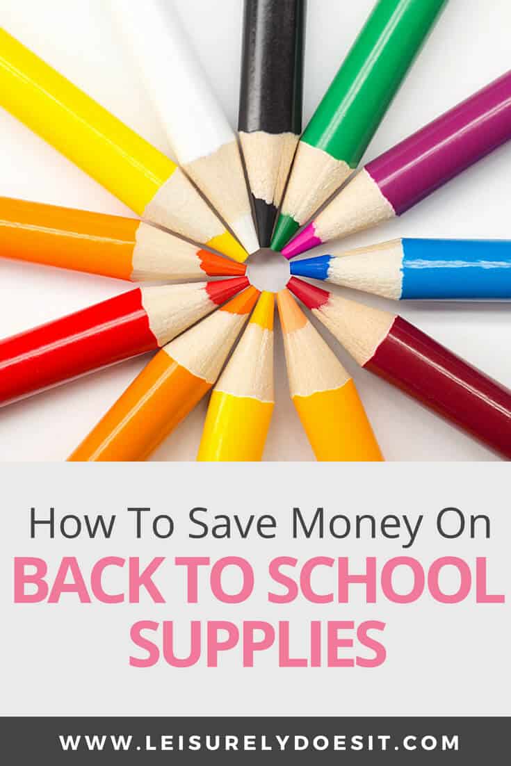 Back to school supplies for kids can cost a lot of money. If you've got a list as long as your arm, here are some simple tips for how to save on school supplies and still get your children all the cute notebooks, stationery, cool clothes and backpacks they need. #backtoschool #save #savemoney #schoolsupplies #school