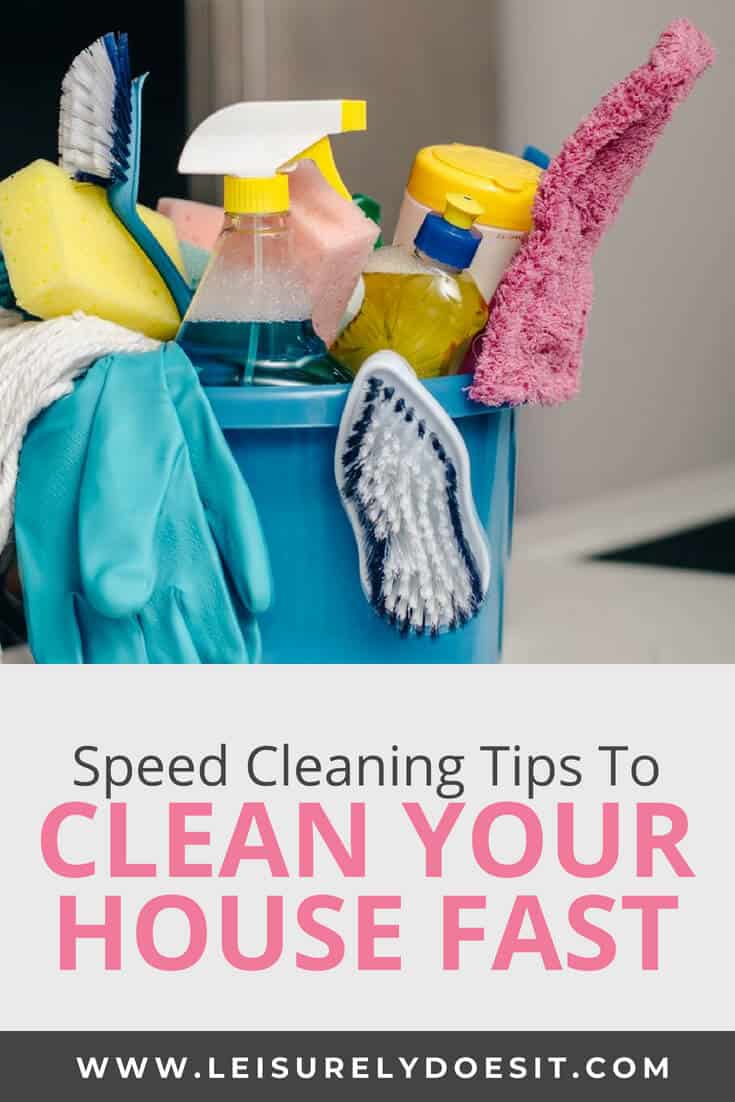 Cleaning supplies - Speed Cleaning Tips