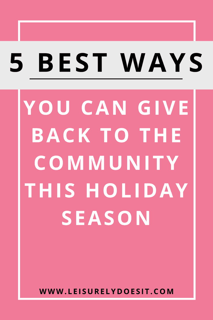 Need some ideas for how you can give back to the community during the holidays? Click through for inspiration and ways you can donate charitable gifts to others at Christmas time. via leisurelydoesit.com