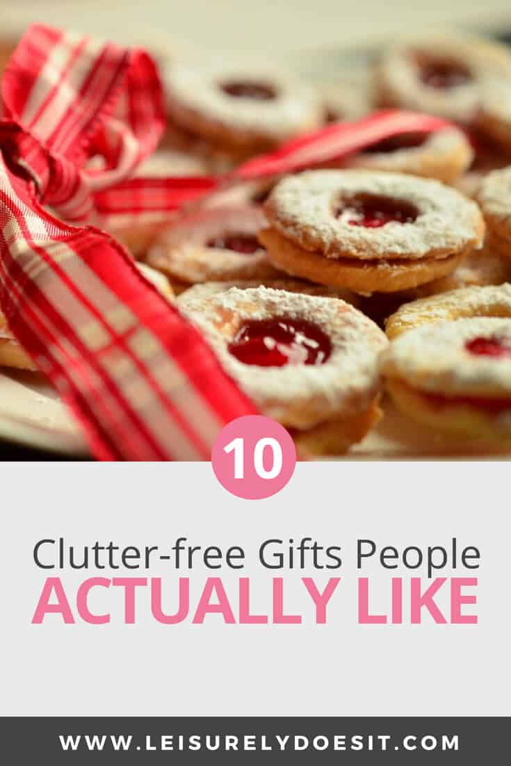 Need clutter free gift ideas for anyone who already has too much stuff? Here's a list of presents you can give for Christmas or even as stocking stuffers for kids so you won't add to the clutter in their home. #christmas #giftideas #holiday 