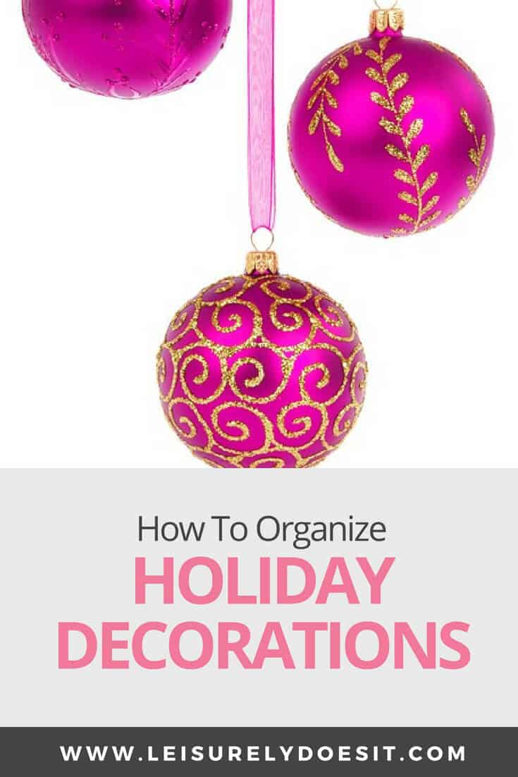 Christmas, Fall, Fourth of July, Halloween, Easter — there are so many holidays throughout the year that you decorate your home for! The problem is how to organize all of those holiday decorations when you're done with them? If you need ideas for storing wreaths and ornaments or even your Christmas tree, follow these simple steps. #organization #organize #christmas #holiday