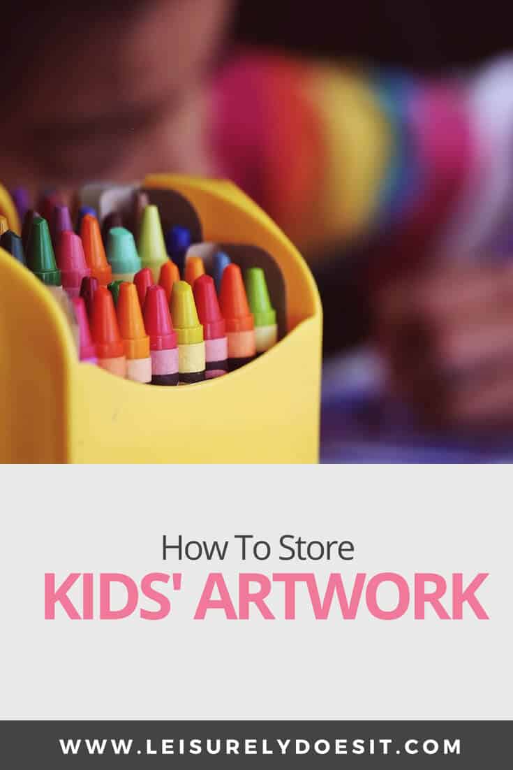 If you're a mom, then your children have probably made some DIY crafts and hand prints. You also know it's tough to figure out how to organize all that artwork. Here are some ideas for how to store kids' art projects. #organization #organizing #organize #artwork