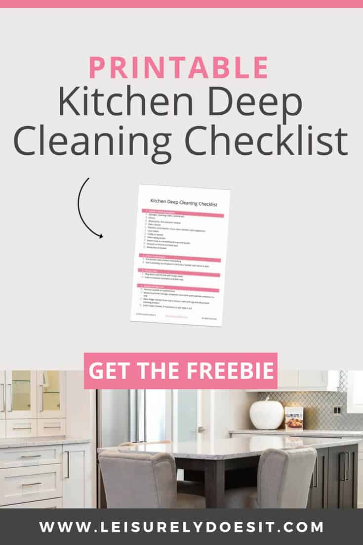 Printable Kitchen Deep Cleaning Checklist