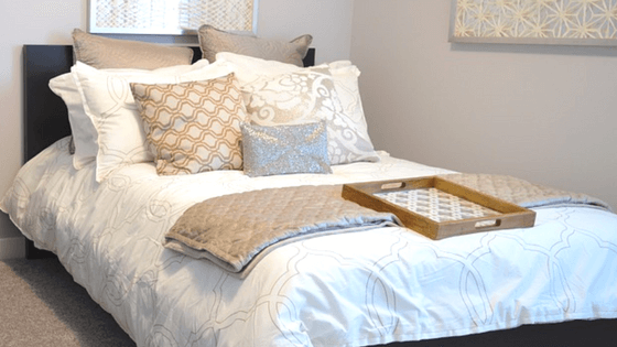 Splurge on high quality sheets and duvet cover for the master bedroom.