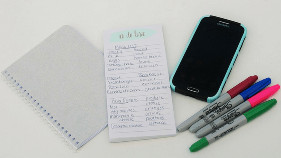 Shopping lists keep you focused and well organized.