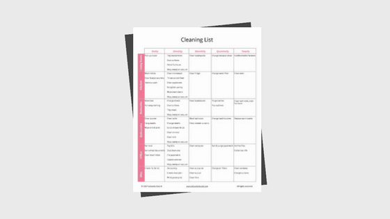 Download this easy-to-use Cleaning Schedule printable to keep your cleaning routine on track.