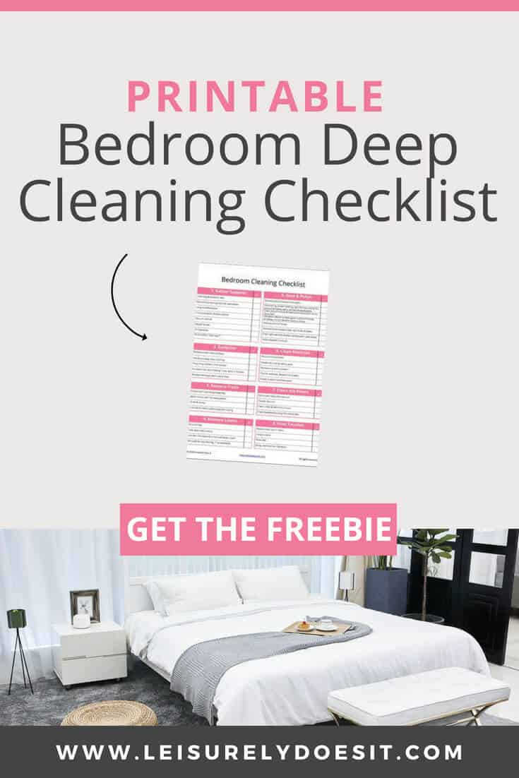 Printable Bedroom Cleaning Checklist