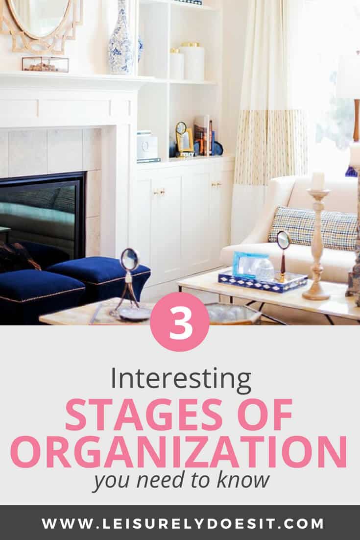 Do you know there are multiple stages you might go through when organizing your home? Here are some ideas to help alleviate the stress of decluttering your house according to the phase you're in. #homeorganization #organizing #organize #organization #declutter