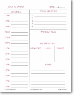 Download the free Daily To Do List Printable.