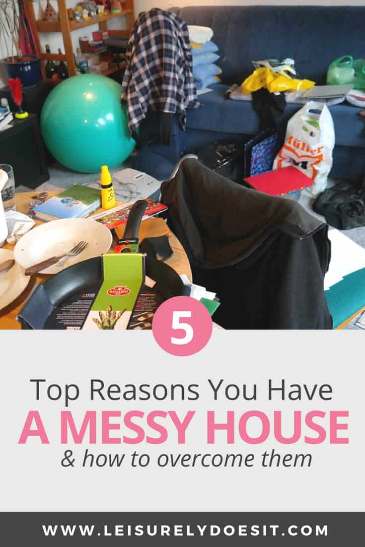 Do you have a messy house—one that's full of clutter? There are several causes for the pile up of junk in your home. If you need help decluttering and preventing the build-up of more clutter, here are some simple tips for how to get started organizing your home. #organizing #organization #organize #homeorganization #getorganized