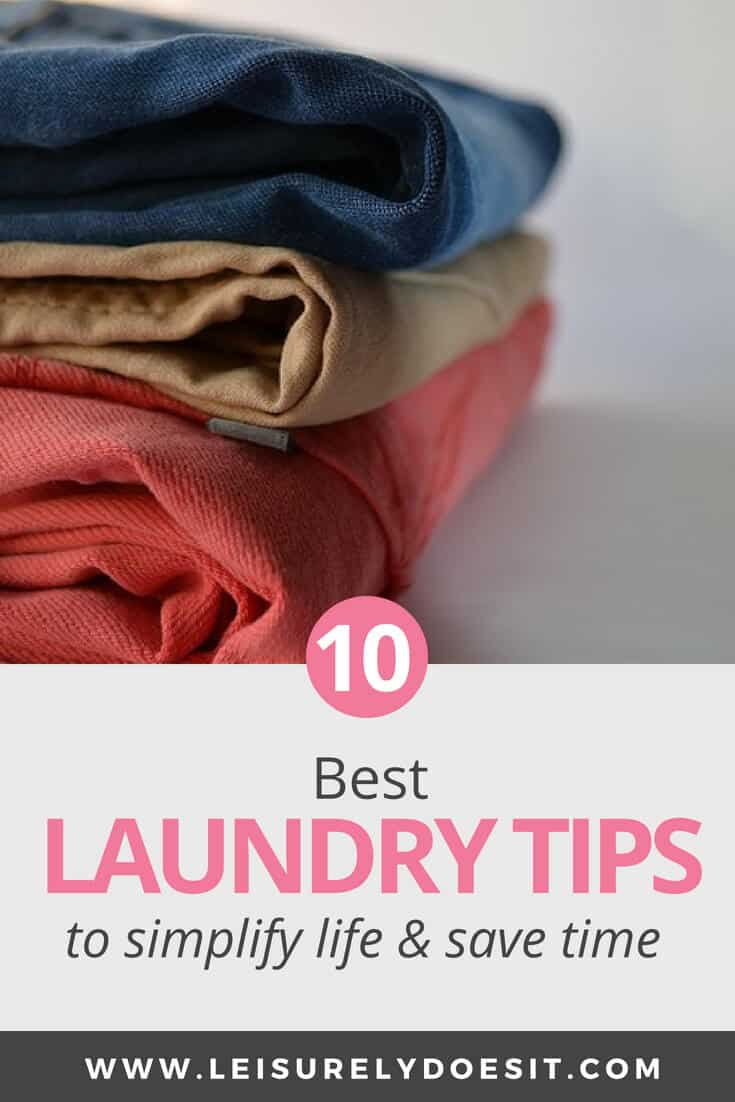 Is doing your family's laundry taking up too much of your time? All the sorting, washing and folding can be a lot to keep up with. Here are some simple laundry tips and tricks that will make the whole process go a lot faster each week. #laundrytips #clothes #cleaningtips