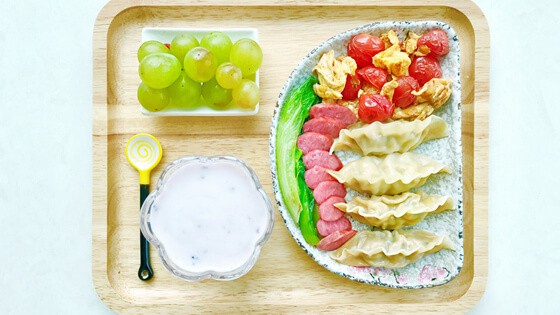 Lunch on a wooden tray- 7 Clever Ways To Get Your House Ready for School