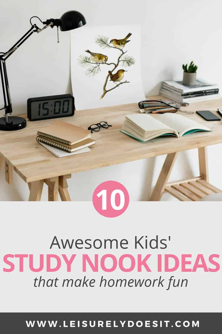 Home Office - 10 Awesome Kids' Study Nook Ideas That Make Homework Fun