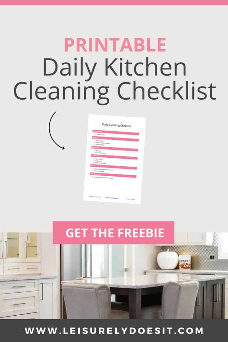 Daily Kitchen Cleaning Checklist