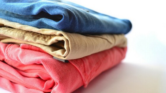 Folded laundry