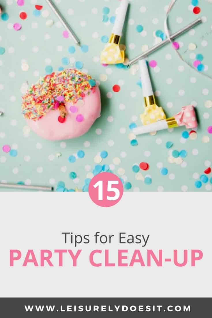 Throwing a house party? Here are some simple tips to make cleaning up your home after the party really easy. #cleaningtips #cleaninghack #cleaning #party #partying