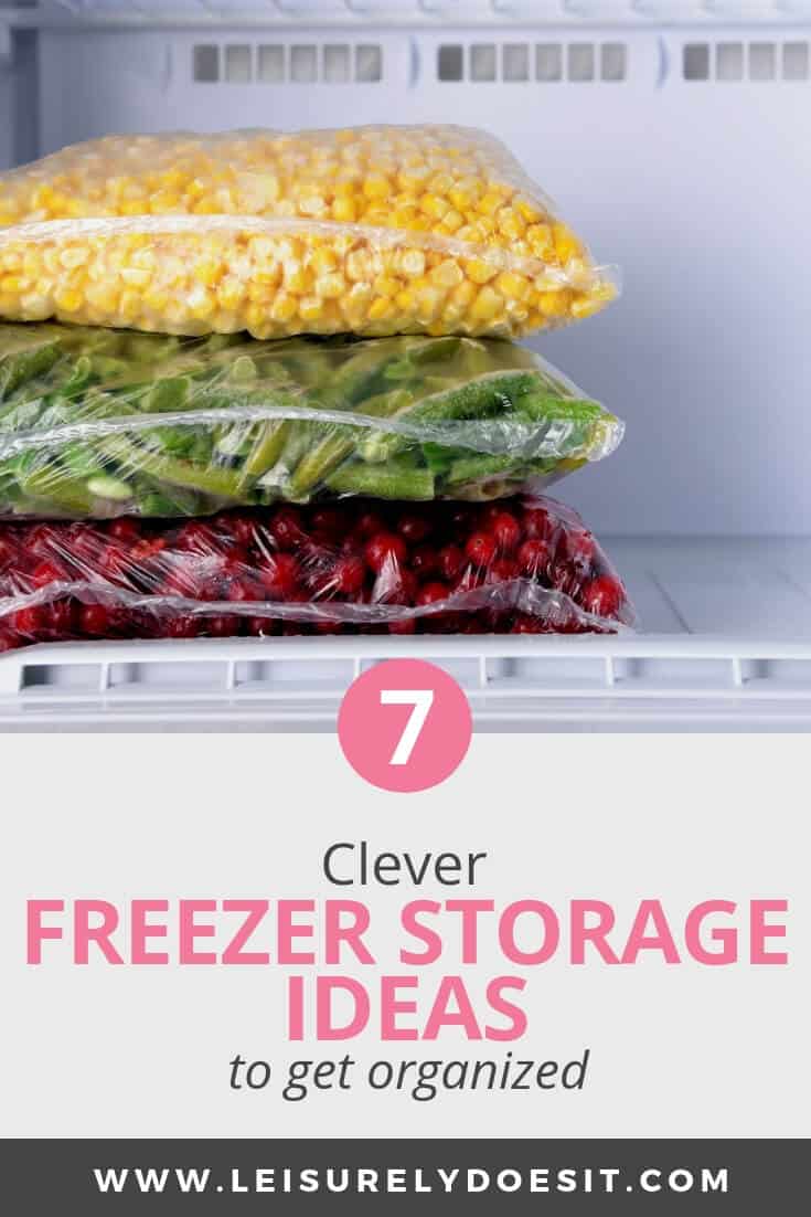 Want to know how to organize the freezer in your home? Here are some simple freezer storage ideas to maximize the space you have for meat, veggies and more. Learn how to keep track of what's in your freezer which saves you money and makes planning meals even simpler especially if you have frozen crockpot dinners. These tips will work whether you have a small chest freezer or a side-by-side. #freezer #freezerorganization #homeorganization