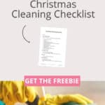 Here's a step-by-step Christmas cleaning checklist you can use to get your house ready for the holidays. Get simple tips and ideas for how to make your home clean and tidy, plus a complete list of cleaning supplies you'll need for each task. #christmas #cleaning #cleaningtips #cleanhouse #LeisurelyDoesIt