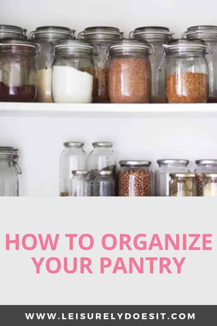 Here are some simple ideas for how to organize a pantry in your home. These tips and tricks are great whether you have a small closet with pull-out shelves or a walk-in pantry. Learn how to maximize your shelves with baskets and organizers and how to keep track of the food you have so it doesn't expire. #pantryorganization #kitchenorganization #ldi