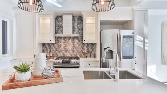 Wooden Tray on Kitchen Counter - How to Organize Kitchen Counter