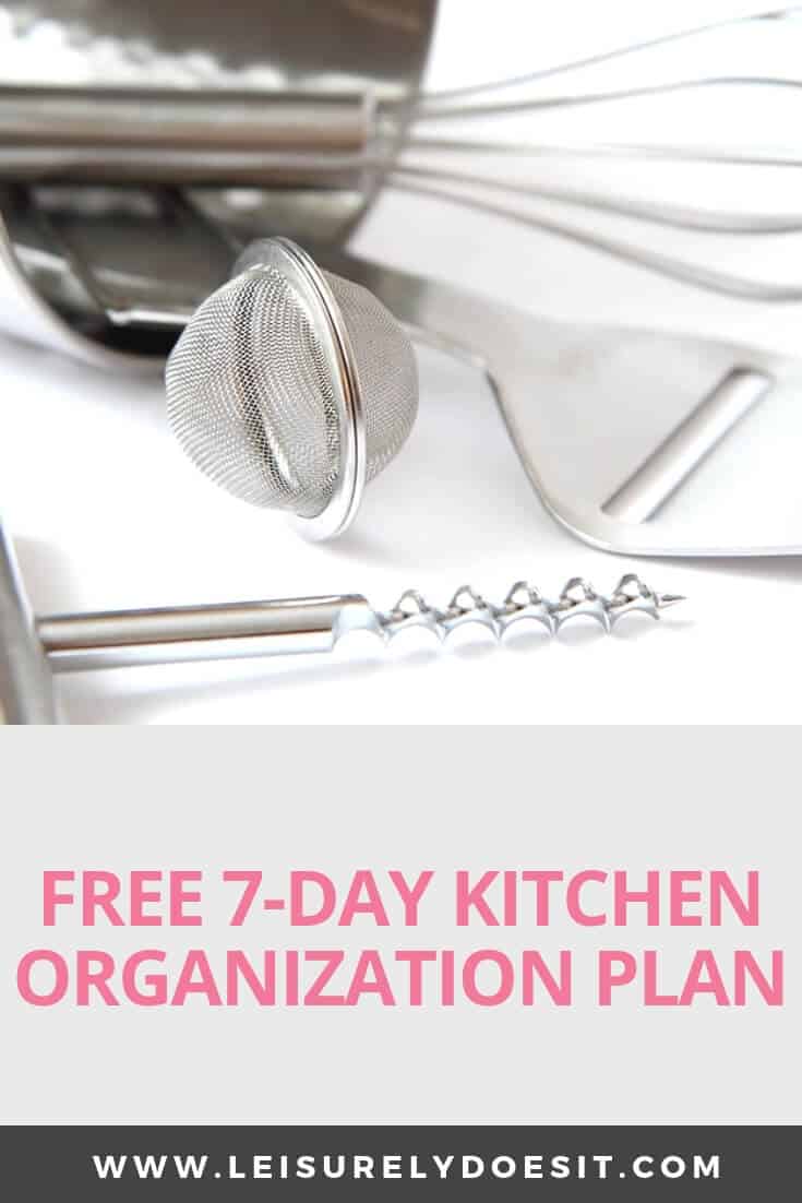 Ready to get rid of clutter from your kitchen countertops, pantry, cupboards, refrigerator and more? Then, you need to join the free 2019 Kitchen Declutter Challenge. In 7 days, you'll get simple organizing ideas to turn the kitchen in your home into a beautiful, functional space. Click here to join in and download your free printable checklist. #kitchenorganization #kitchenorganizationideas #declutteryourhome #decluttering