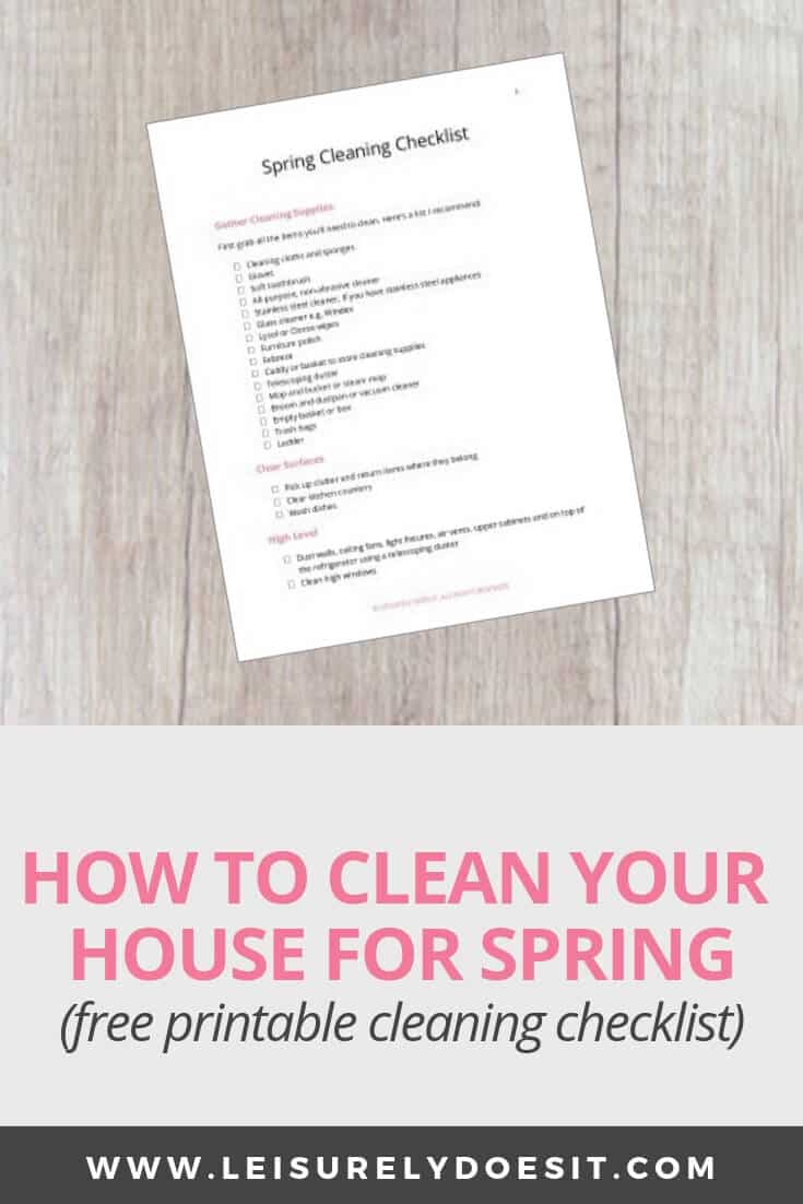 Grab this simple free printable Spring Cleaning Checklist and use it to deep clean every part of your home. #springcleaning #freeprintable #ldi