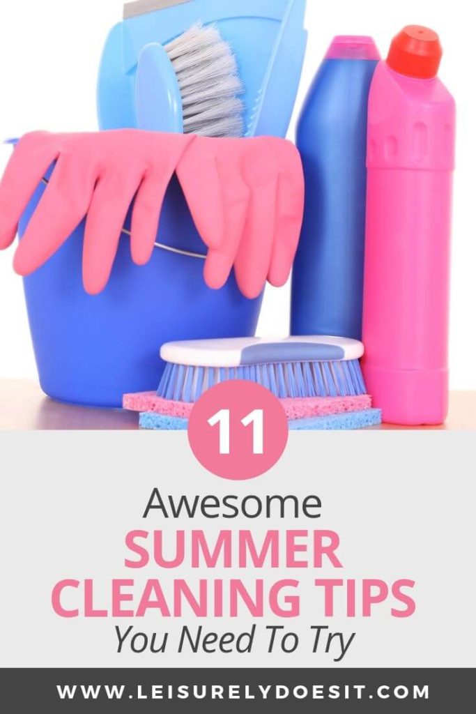 Here's a list of simple summer cleaning tips to help you get your home ready for summer and keep it tidy throughout the warm months. #summer #cleaningtips #ldi