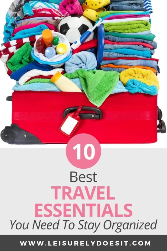 Whether you're going on a long international flight or a road trip, it can be tough to stay organized. Check out these ten travel essentials that make it easy to sort and store all of your clothing, accessories, beauty supplies and more. #travel #organization #ldi