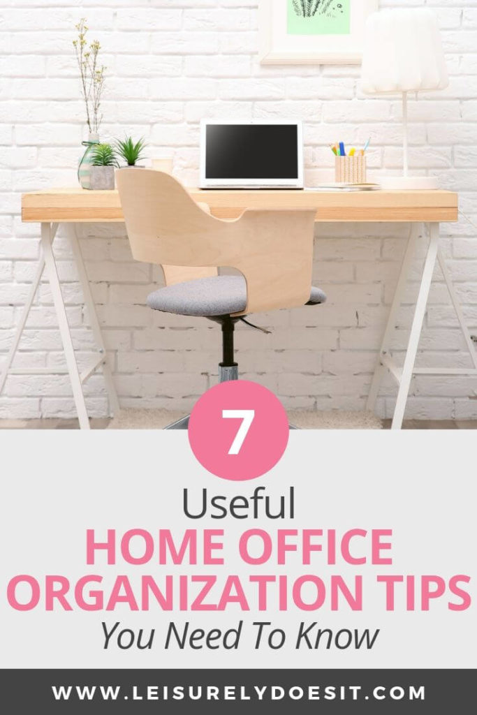 Do you need simple home office organization tips to keep your workspace neat and tidy? Learn how to declutter, maximize even small storage spaces with organizing solutions for your supplies and how to organize files to reduce paper clutter. #homeofficeorganization #ldi